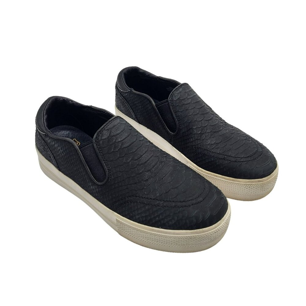 Ash Slip-On Platform Sneakers Shoes Jungle 40 Women's 10 Crocodile Black White